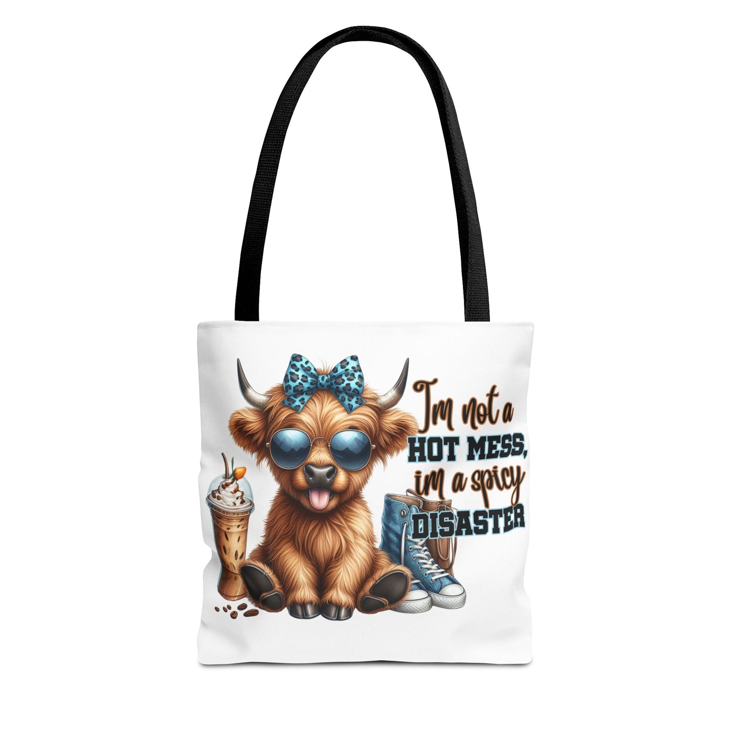 Bolsa de tela Highland Cow: «No soy un desastre picante, soy un desastre picante».
