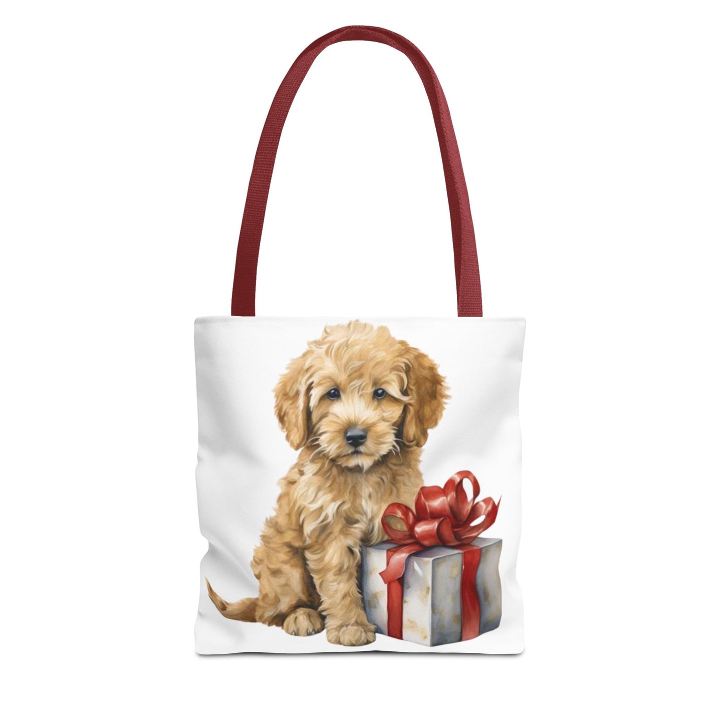 🎁 Goldendoodle Puppy Tote Bag – Sweet & Snuggly Holiday Charm for Dog Lovers 🐶