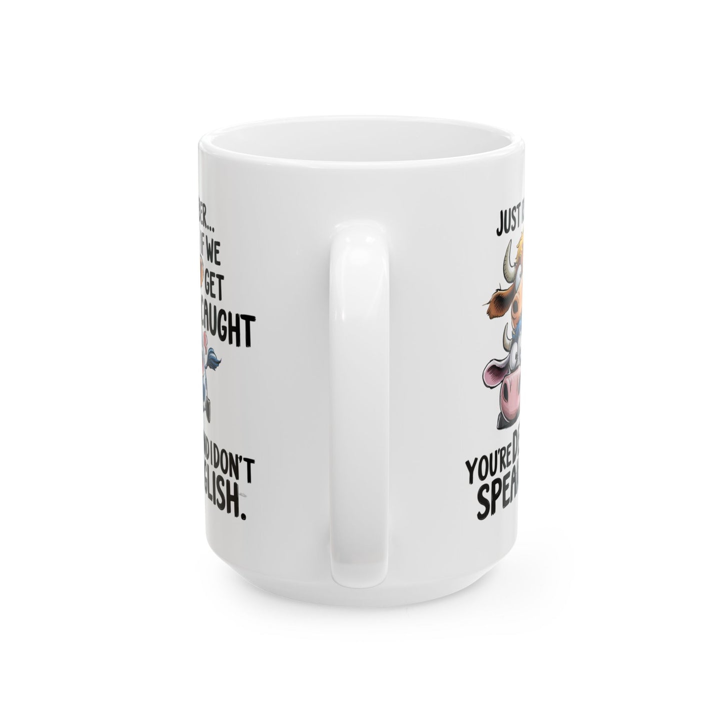 🐄 ¡Recuerda... que no te pillen! – Taza divertida de vaca para amantes de los animales y del humor