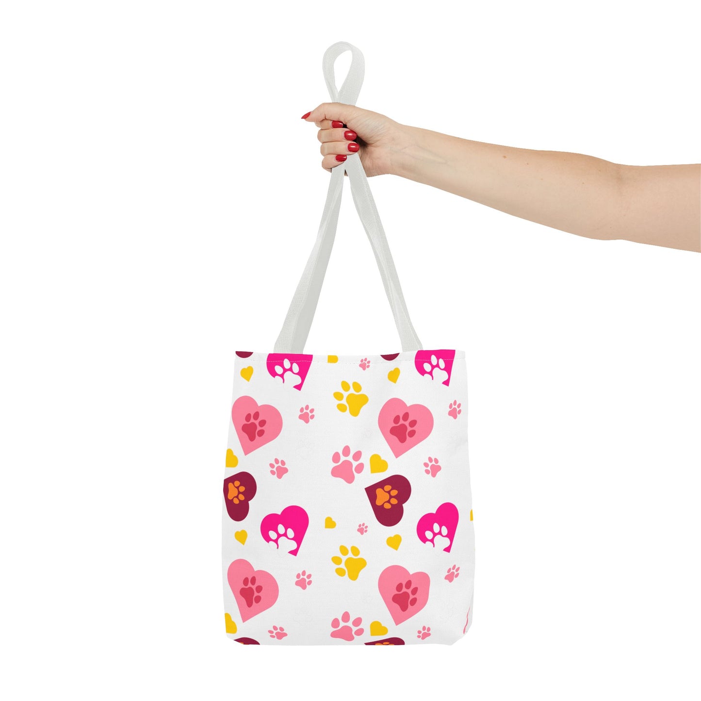 Bolsa de mano con estampado de patas y corazón | Pet Lover Everyday Carry-All