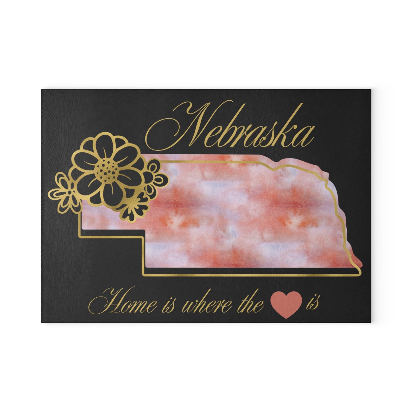 🌸 Nebraska Floral State Cutting Board – Rustic Charm Meets Heartland Pride 🌸