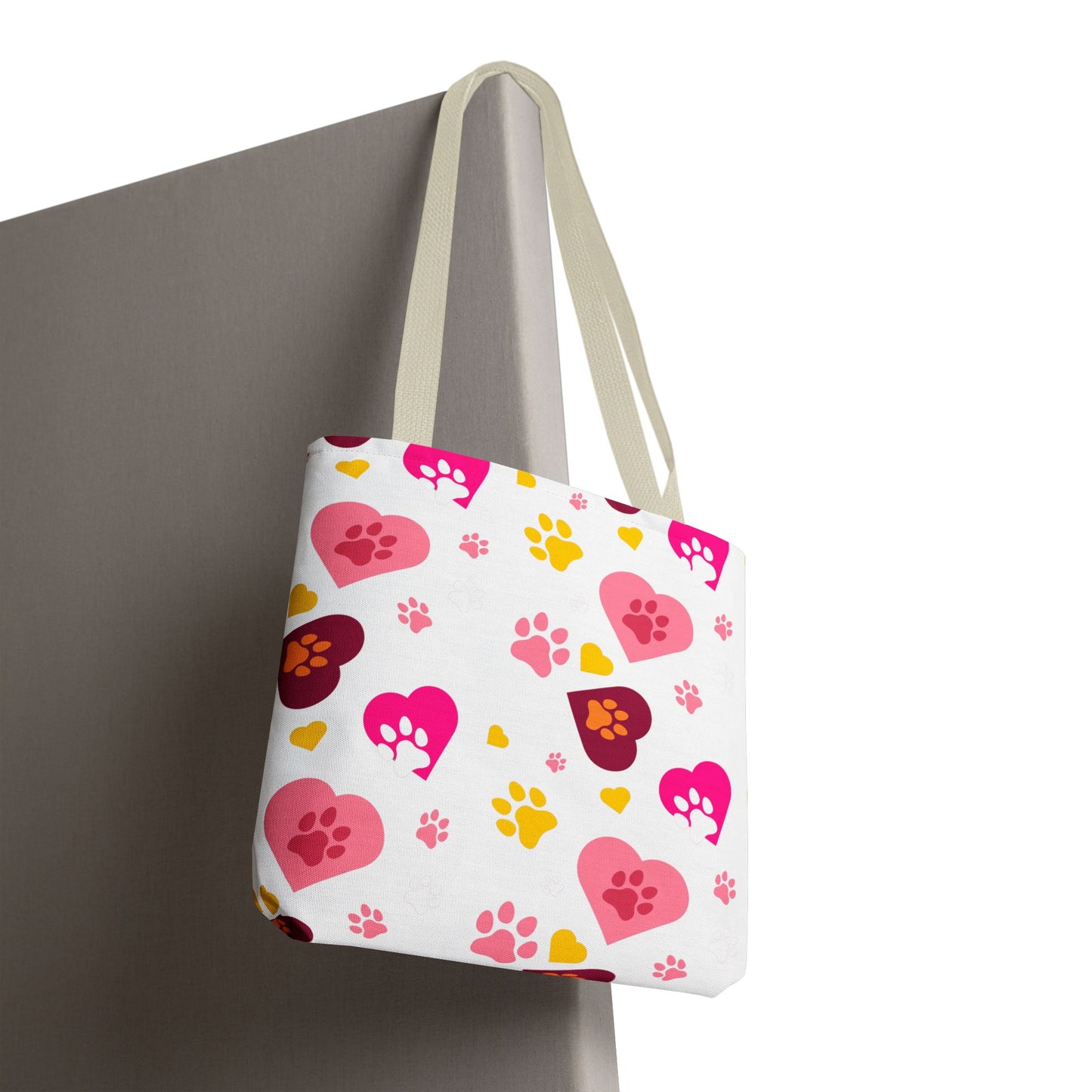 Bolsa de mano con estampado de patas y corazón | Pet Lover Everyday Carry-All