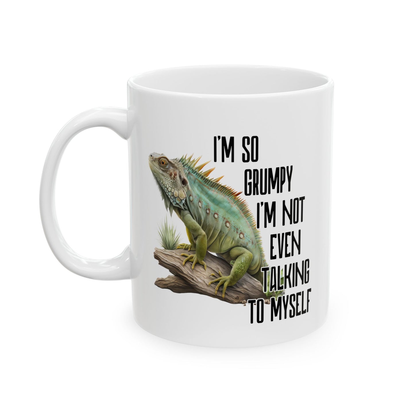 🦎 Estoy tan gruñón que hablo solo: divertida taza de café con forma de iguana para amantes sarcásticos de los reptiles ☕