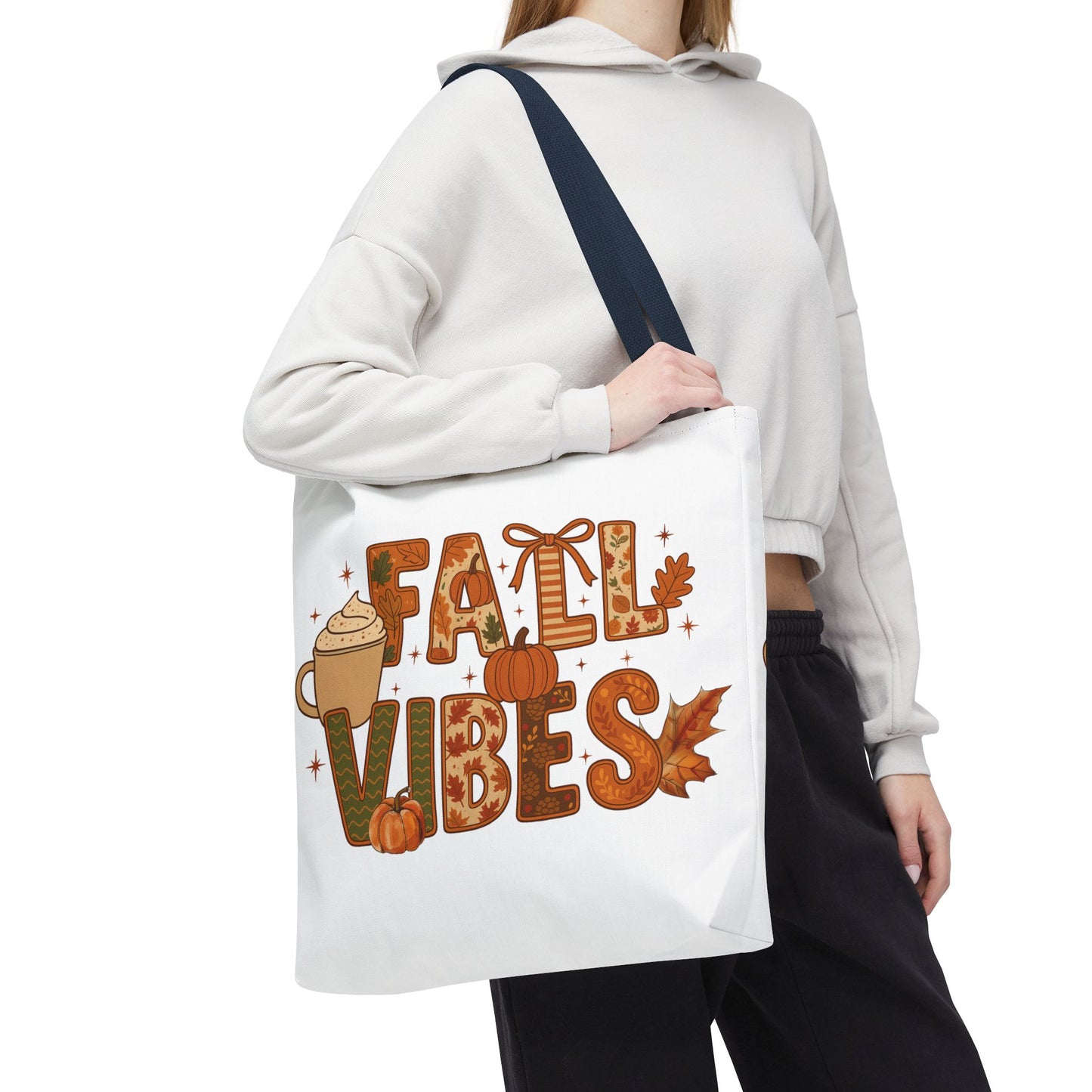 🍁 Fall Vibes Tote Bag – Cozy Comfort for Your Autumn Adventures 🎃☕