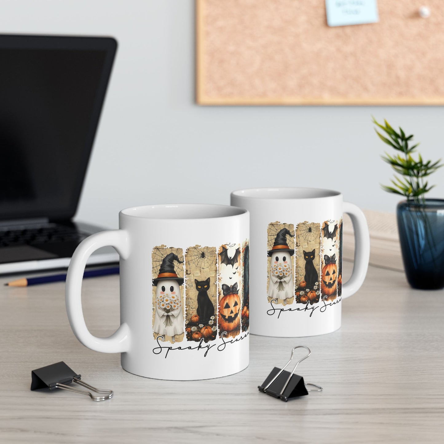 🎃 Spooky Season Halloween Mug – Vintage Charm with a Whimsical Haunt 👻