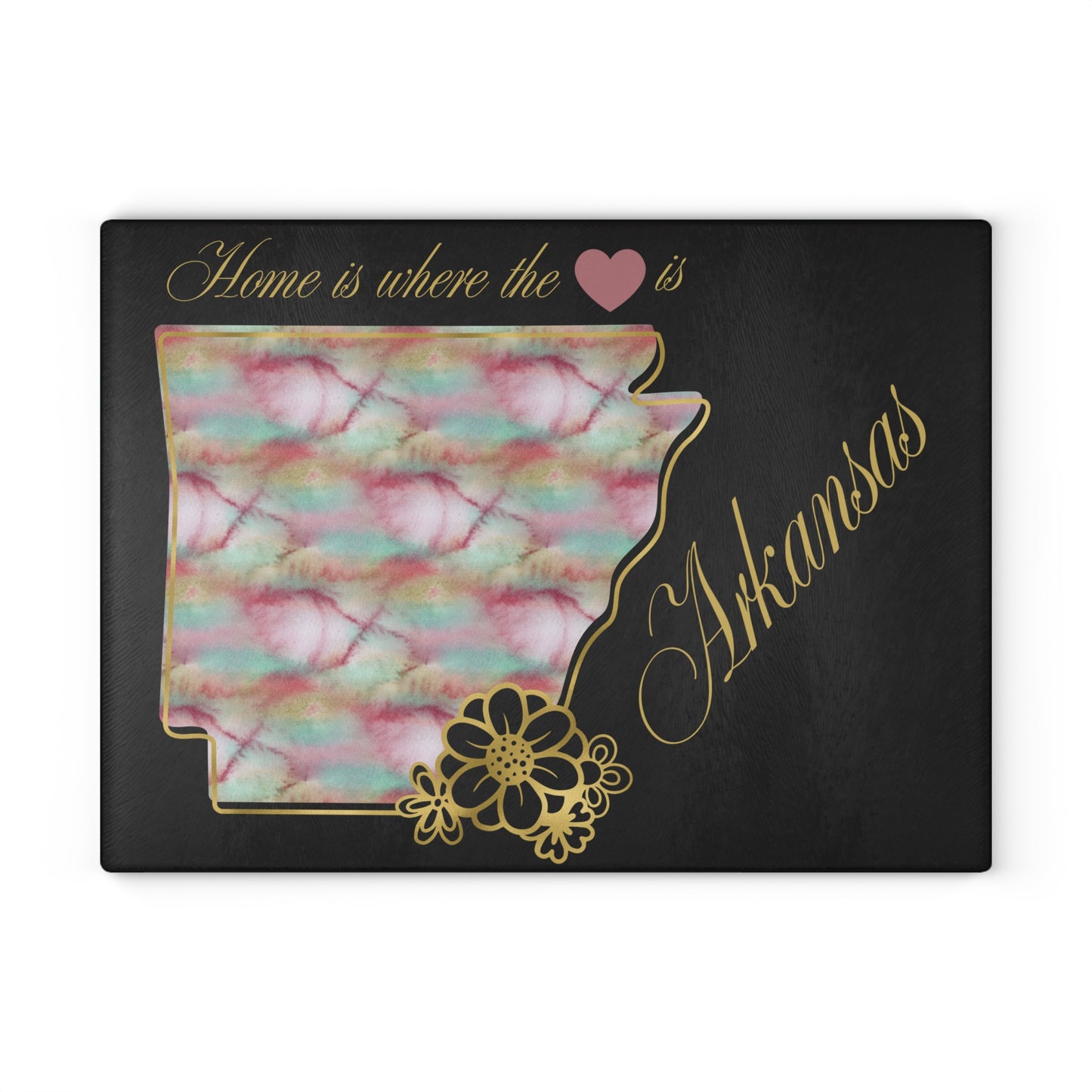 🪷 Arkansas State Floral Cutting Board – Southern Charm Meets Artistic Flair