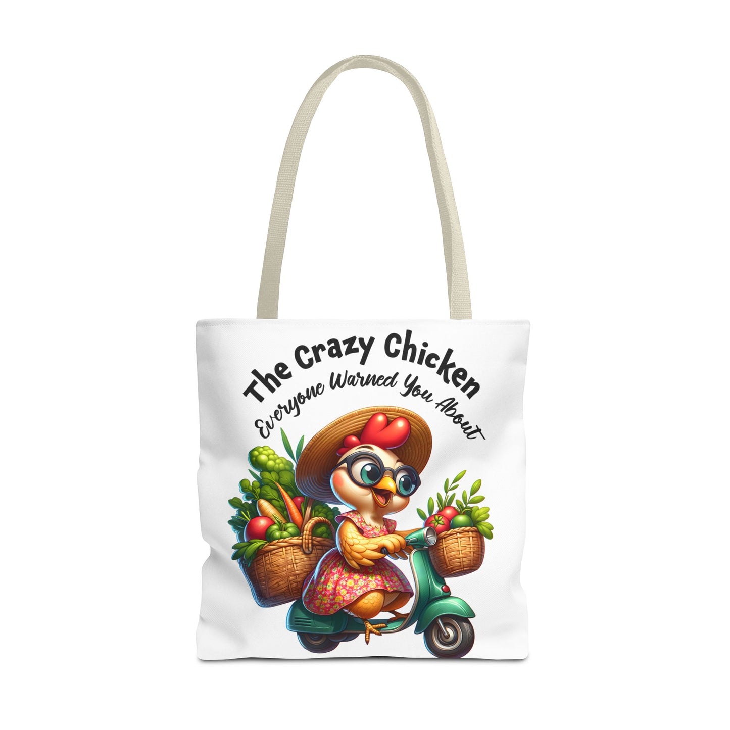 Bolsa de compras divertida con diseño de pollo: un encantador diseño de granja fresca 🐔