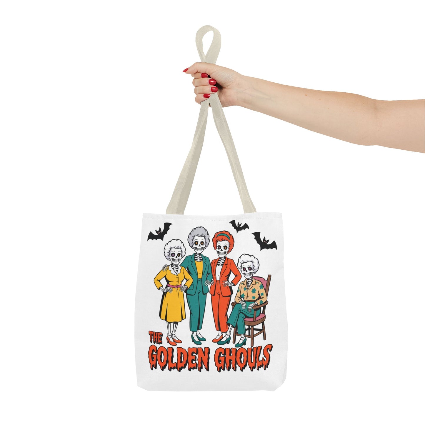๐ค Retro Skeleton Squad Tote Bag โ Spooky Chic Style for Halloween ๐ป๐