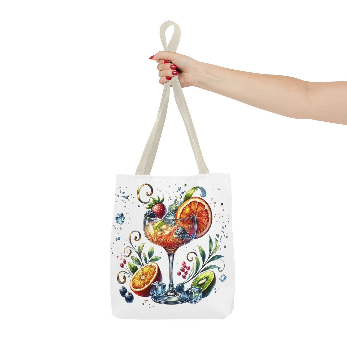 Bolso de cóctel, bolso para bebidas afrutadas, bolso de playa tropical, elegante bolso de lona, regalo para amantes de los cócteles, bolso de mano divertido, práctico bolso de verano.