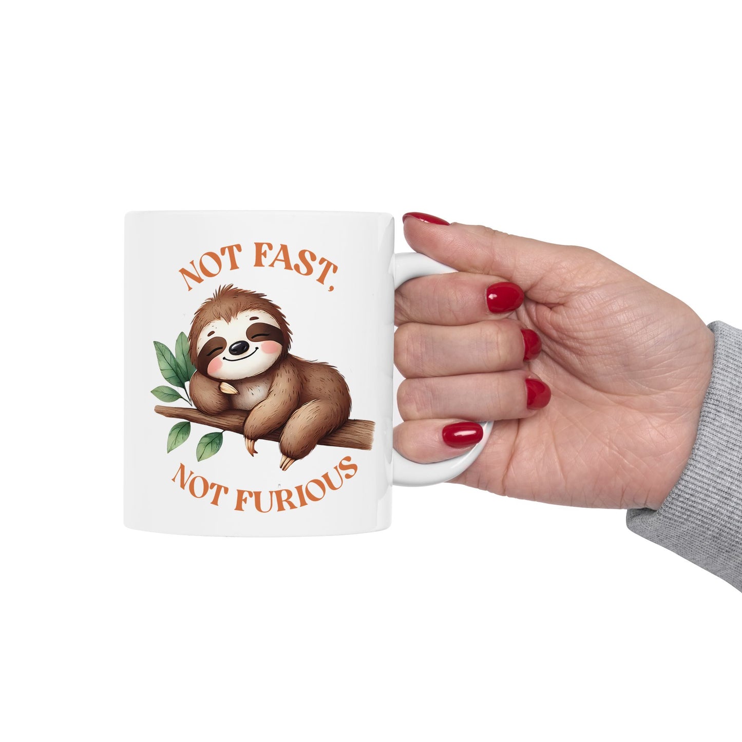 🐾 Ni rápido ni furioso: divertida taza de café con perezoso para almas relajadas 🦥
