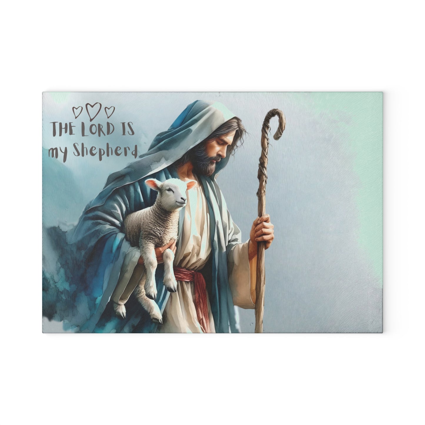 Tabla de cortar de Jesús, tabla de cortar de vidrio templado, tabla de charcutería, tabla de cortar, regalo de inauguración de la casa, tabla de cortar personalizada