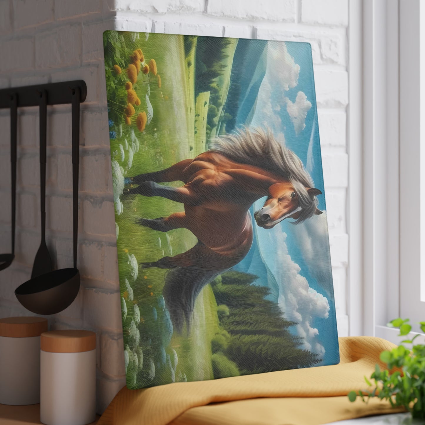 Horse cutting board, Farmhouse kitchen decor, Equestrian gift, Rustic kitchen gift, Horse lover decor, Charcuterie Board, unique accessory
