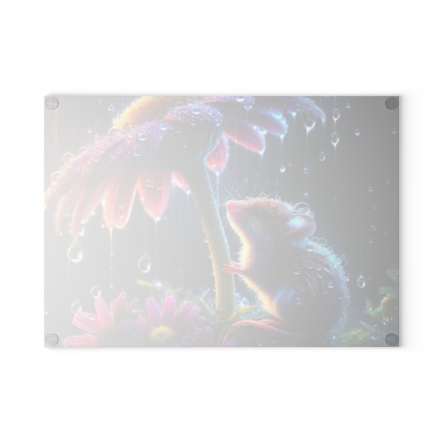 🪻 Rainy Day Mouse Cutting Board – Whimsy & Wonder for Your Kitchen