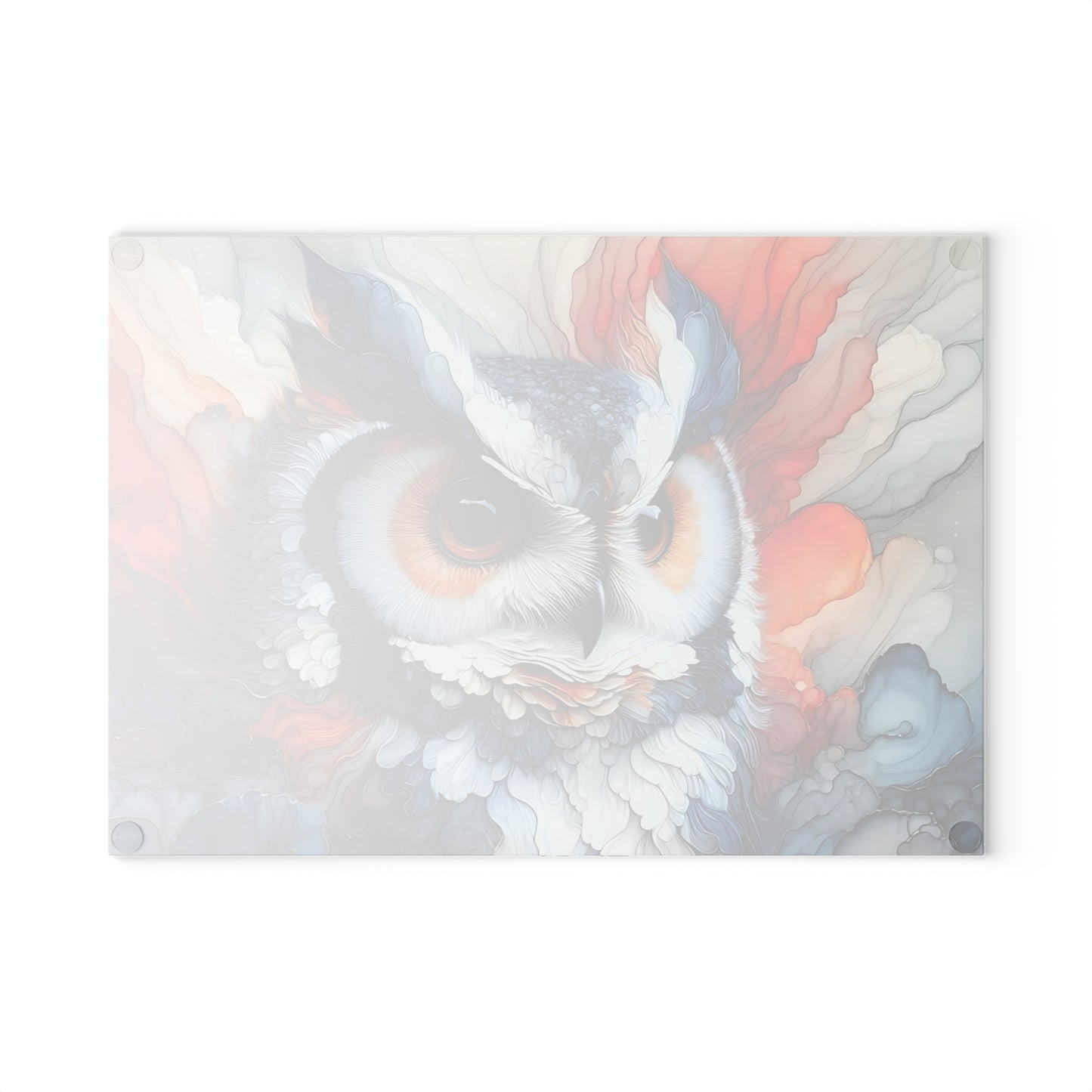 Owl Cutting Board, Charcuterie Board, unique cutting board, Tempered Glass Cutting Board, Housewarming Gift, Custom cutting board