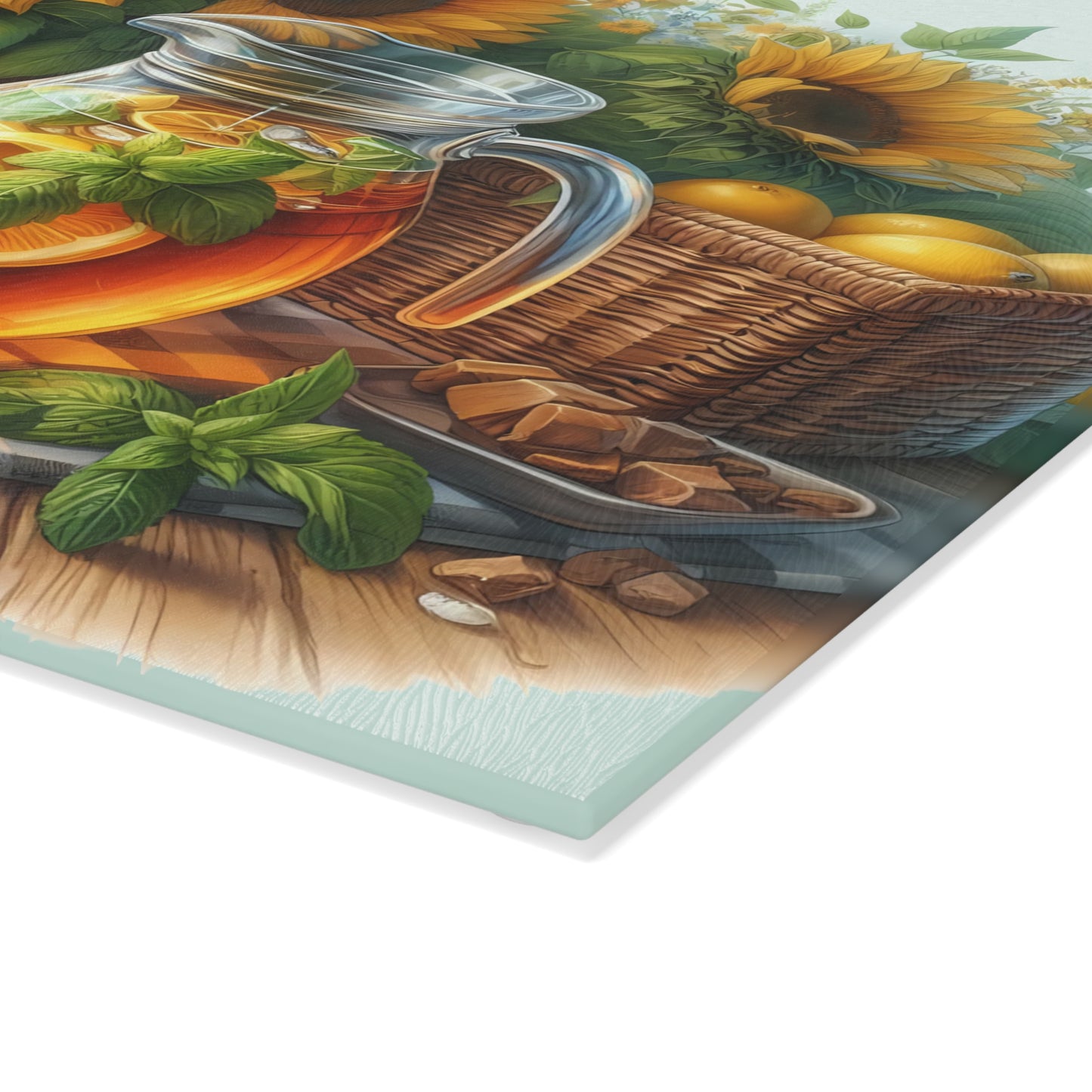 ๐ Sunflower Lemon Iced Tea Cutting Board โ Summer Sips & Farmhouse Sunshine