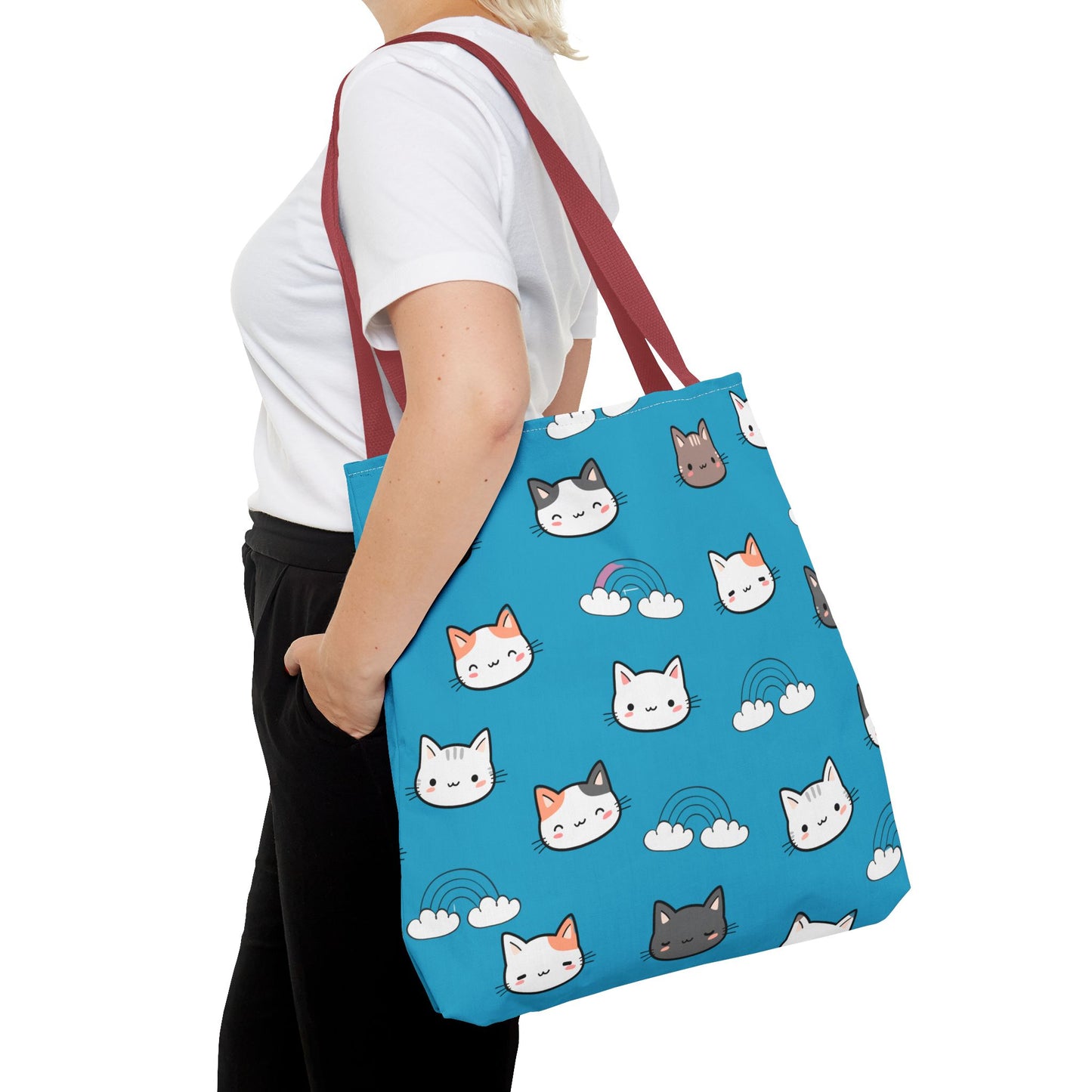 Bolsa de mano para gatos, regalo para amantes de los gatos, bolsa reutilizable, bolsa para mamá gata, ecológica, bolsa con estampado animal, diseño de gatito lindo, amante de las mascotas