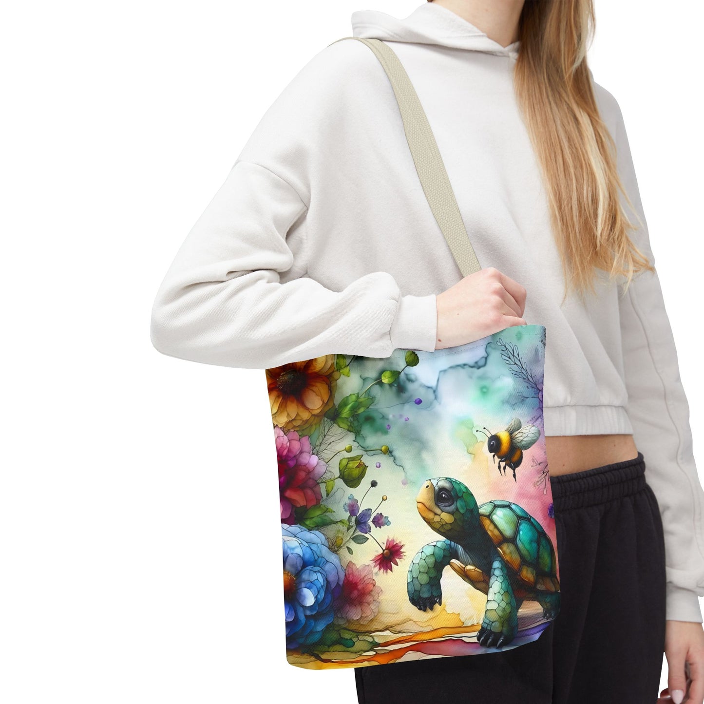 Bolsa de mano - Diseño de tortugas coloridas