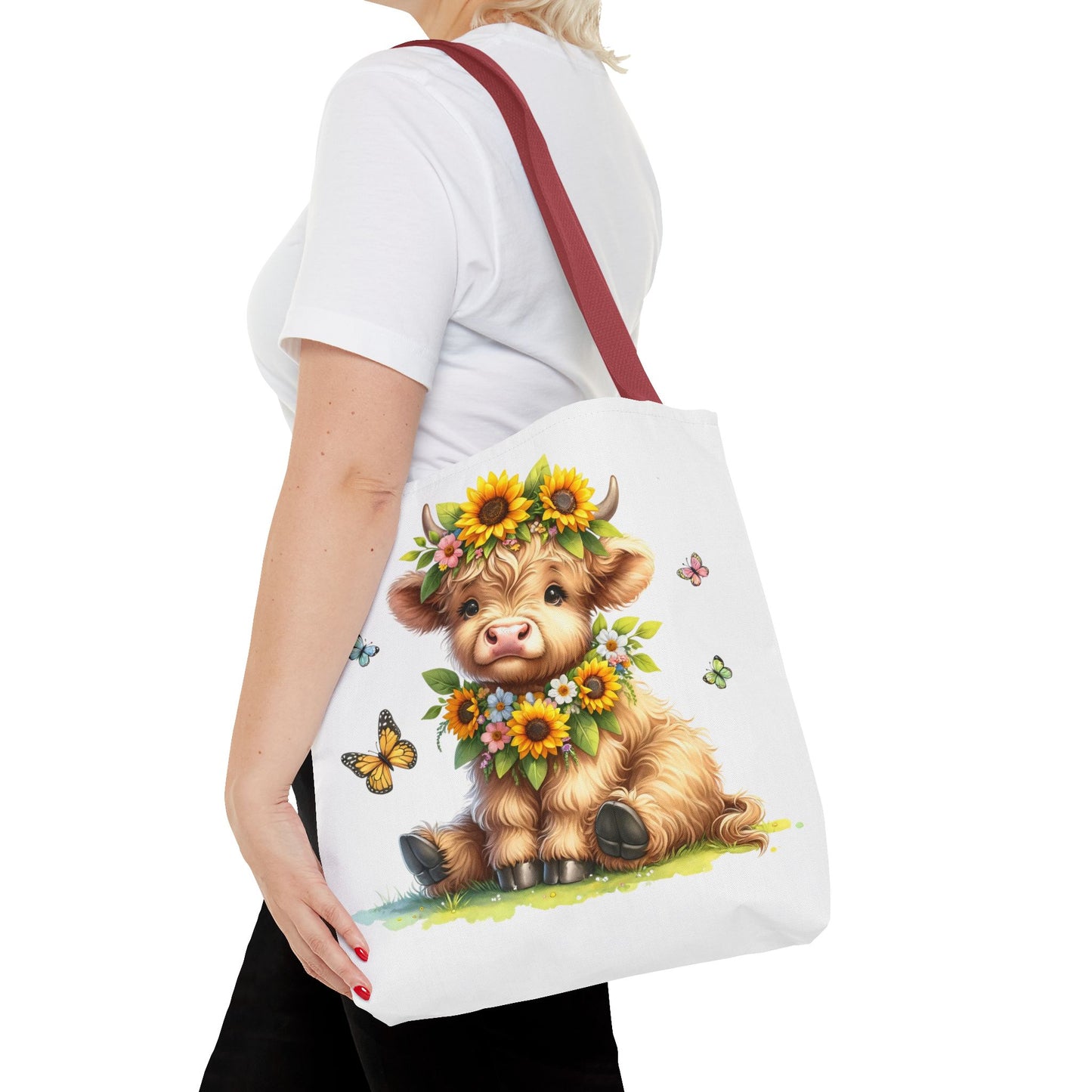 Bolsa de mano de vaca de las Tierras Altas, diseño de vaca bonito y elegante para amantes de los animales, perfecta para ir de compras, uso diario, regalo para entusiastas de las vacas y granjeros.