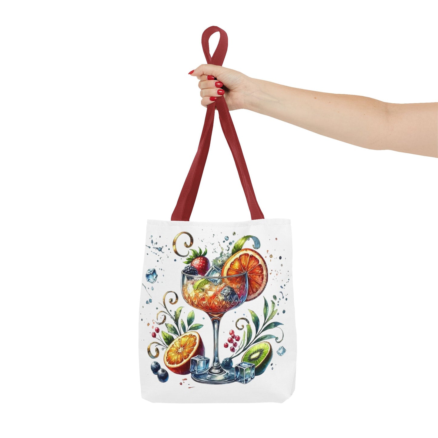 Bolso de cóctel, bolso para bebidas afrutadas, bolso de playa tropical, elegante bolso de lona, regalo para amantes de los cócteles, bolso de mano divertido, práctico bolso de verano.