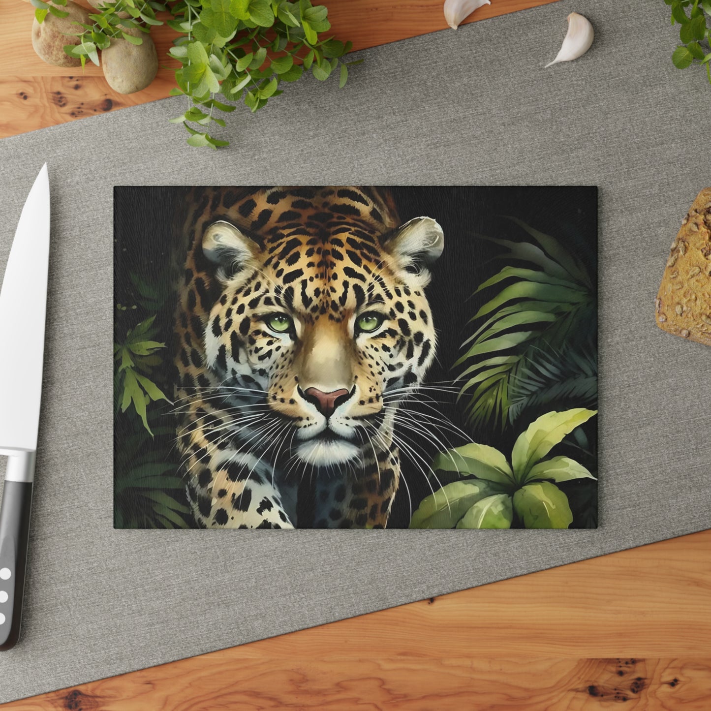 🐆 Jungle Leopard Cutting Board – Fierce Beauty Meets Wild Elegance