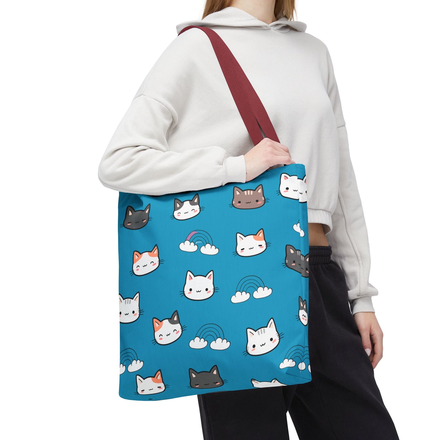 Bolsa de mano para gatos, regalo para amantes de los gatos, bolsa reutilizable, bolsa para mamá gata, ecológica, bolsa con estampado animal, diseño de gatito lindo, amante de las mascotas