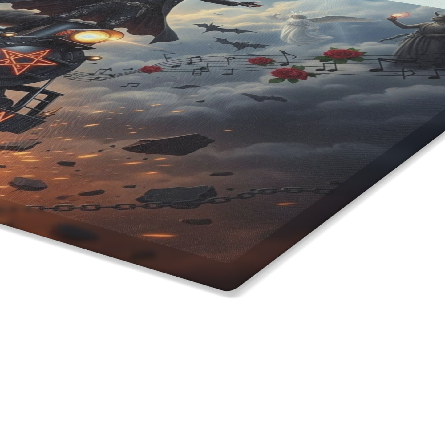 🔥 Chaos Express Cutting Board – Ride the Rail of Rebellion 🎸🚂