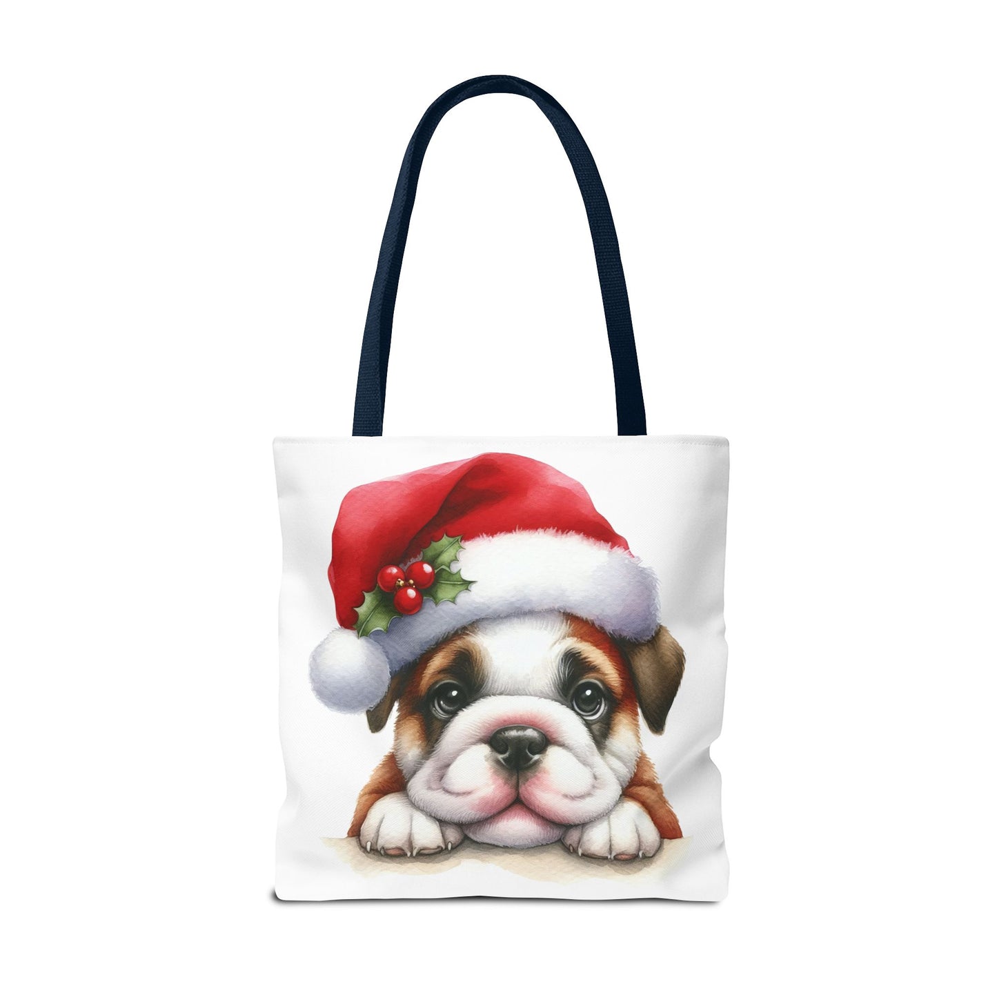 🐾 Bulldog Christmas Tote Bag – Santa Paws Cuteness You Can Carry 🎄