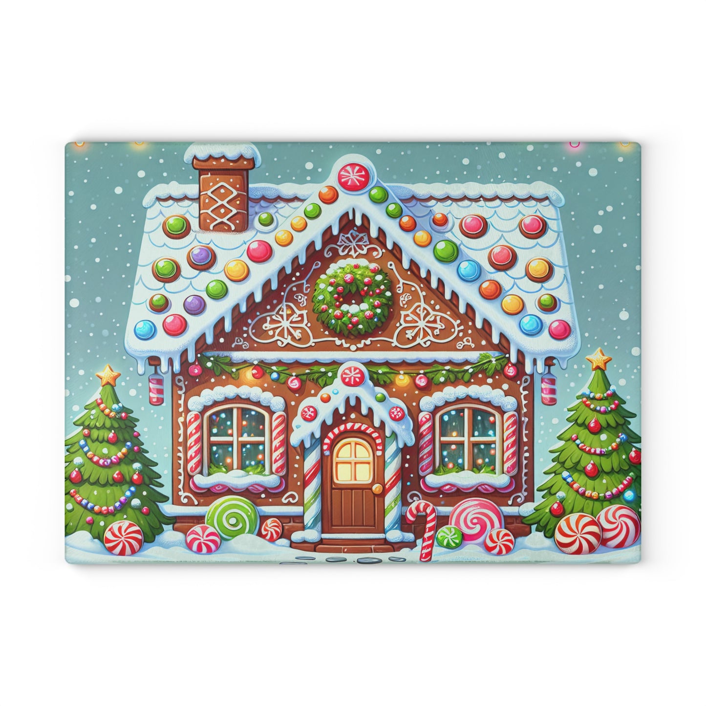 🏠 Gingerbread House Cutting Board – Sweet Holiday Charm for Your Kitchen