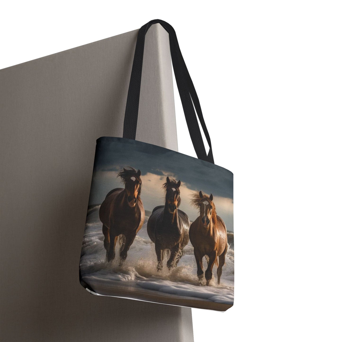 Bolsa de mano Caballos salvajes al anochecer: un bolso de mano atrevido inspirado en la naturaleza para amantes de los caballos