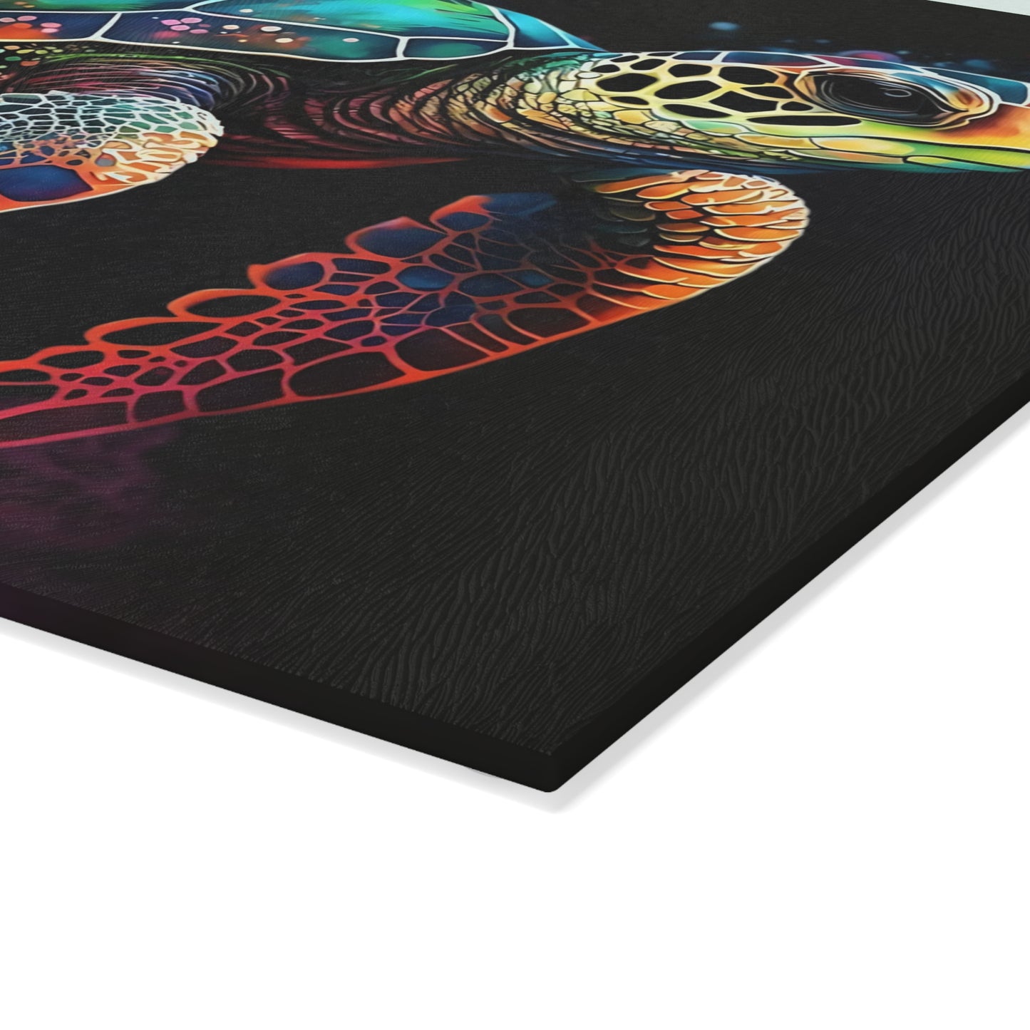 Tabla de cortar - Hermoso diseño de tortuga marina, tabla de cortar de vidrio templado, tabla de charcutería, tabla de cortar, regalo de inauguración de la casa, tabla de cortar personalizada, rústica