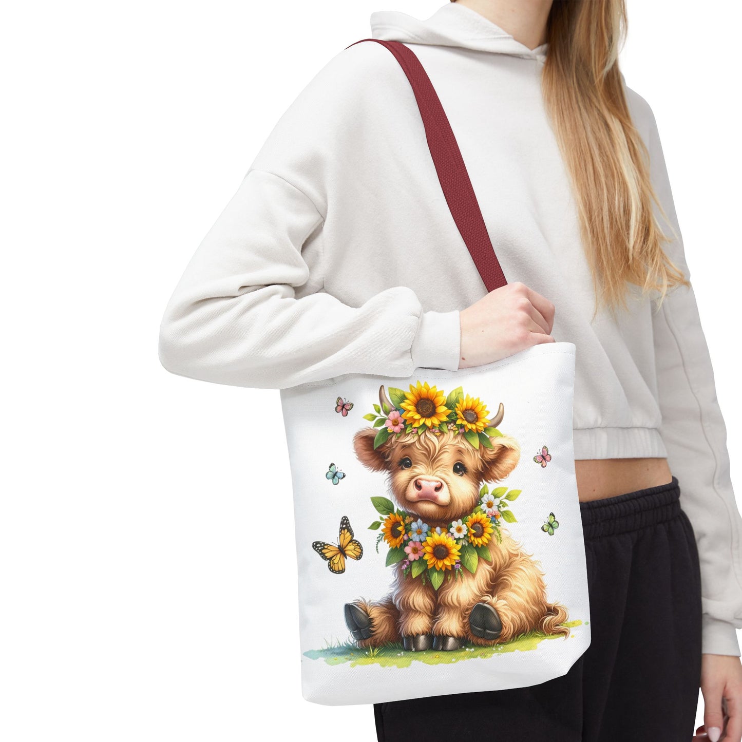 Bolsa de mano de vaca de las Tierras Altas, diseño de vaca bonito y elegante para amantes de los animales, perfecta para ir de compras, uso diario, regalo para entusiastas de las vacas y granjeros.