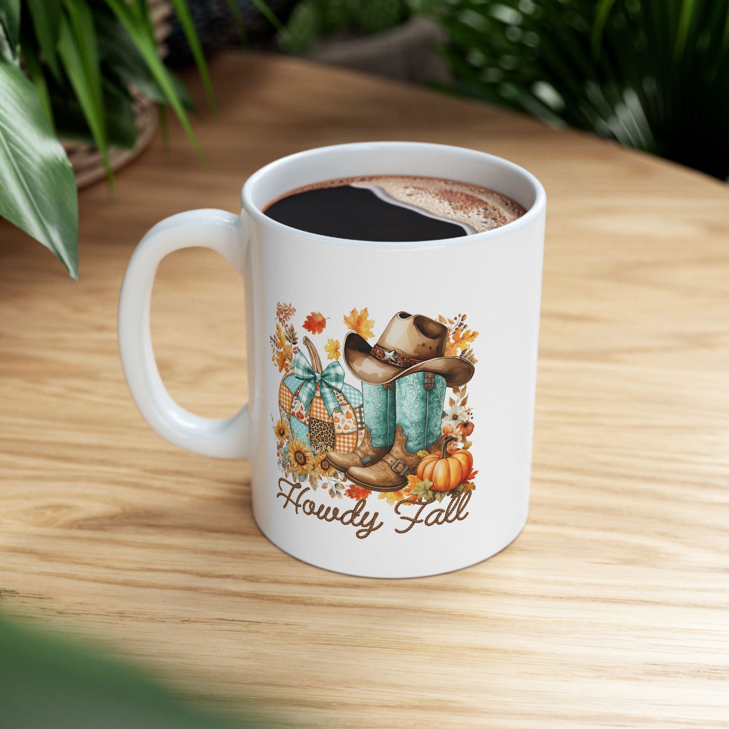 🤠 Howdy Fall Cowboy Mug – Western Charm Meets Autumn Glow 🍁🎃