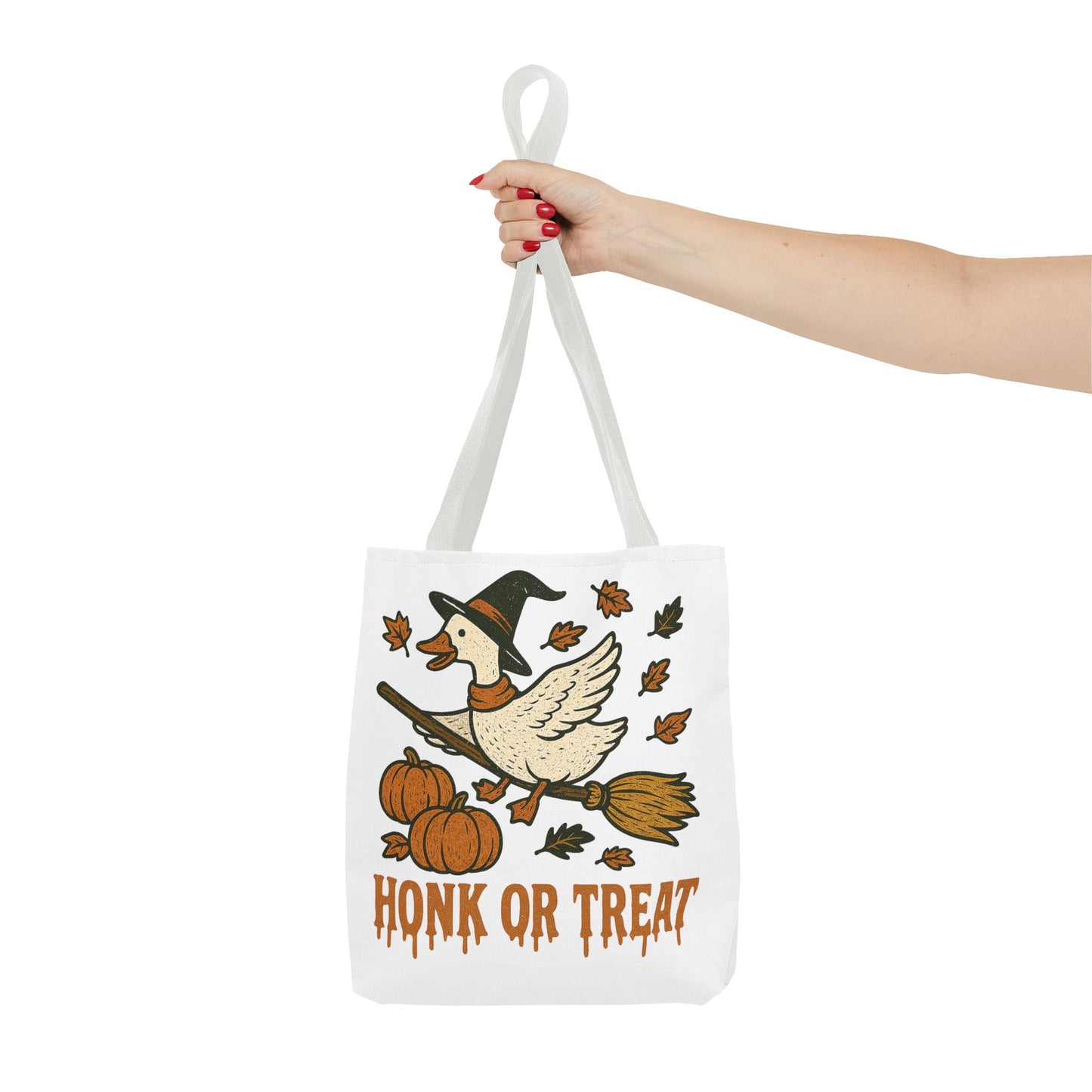 ๐ช Honk or Treat Goose Halloween Tote Bag โ Witchy Whimsy for Spooky Season ๐๐
