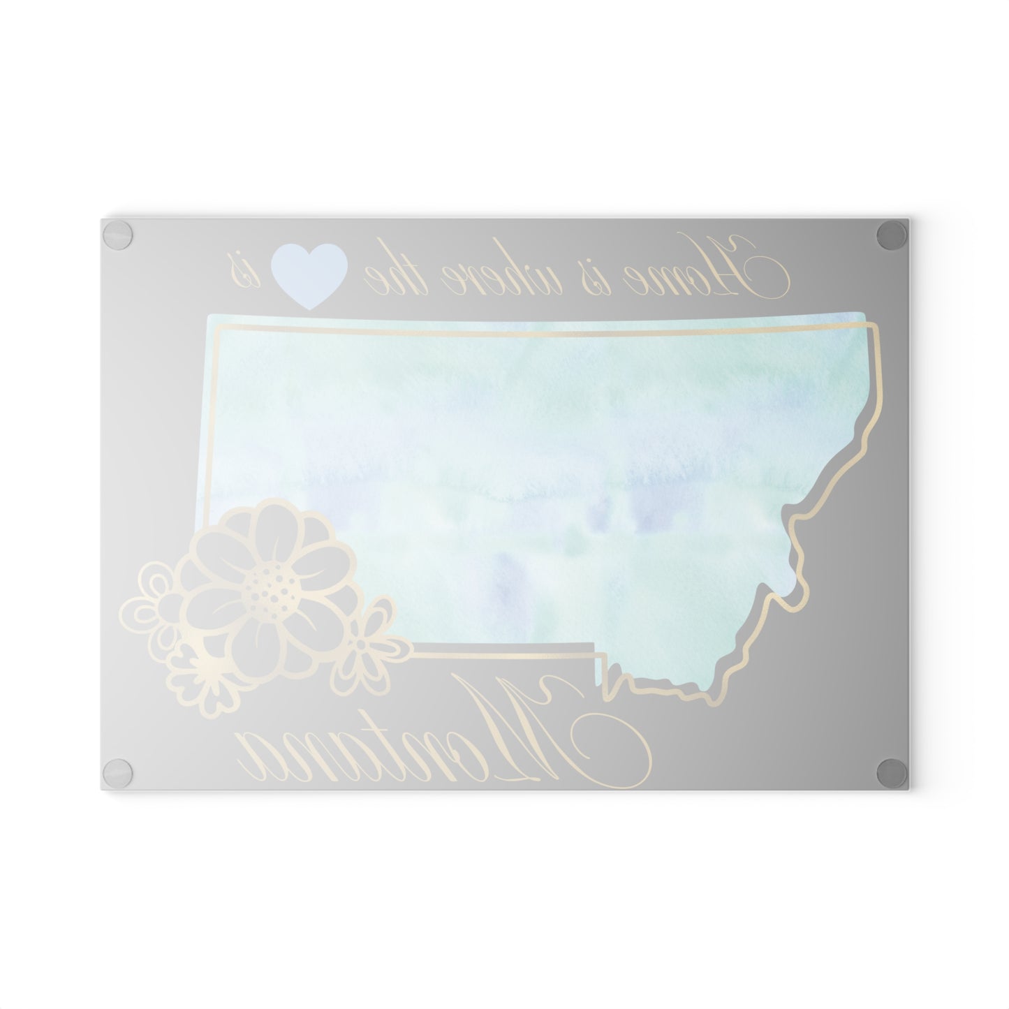 💙 Montana State Floral Cutting Board – Big Sky Beauty Meets Homegrown Charm