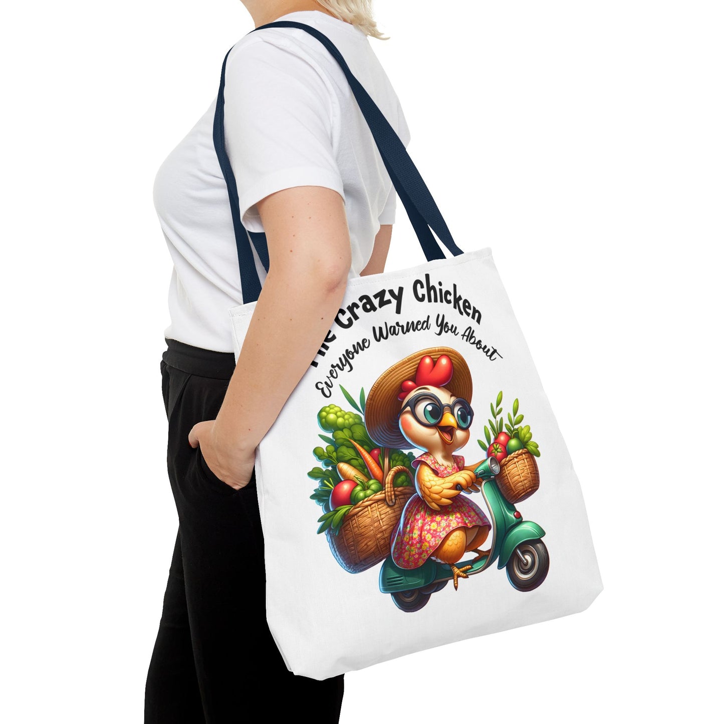 Bolsa de compras divertida con diseño de pollo: un encantador diseño de granja fresca 🐔