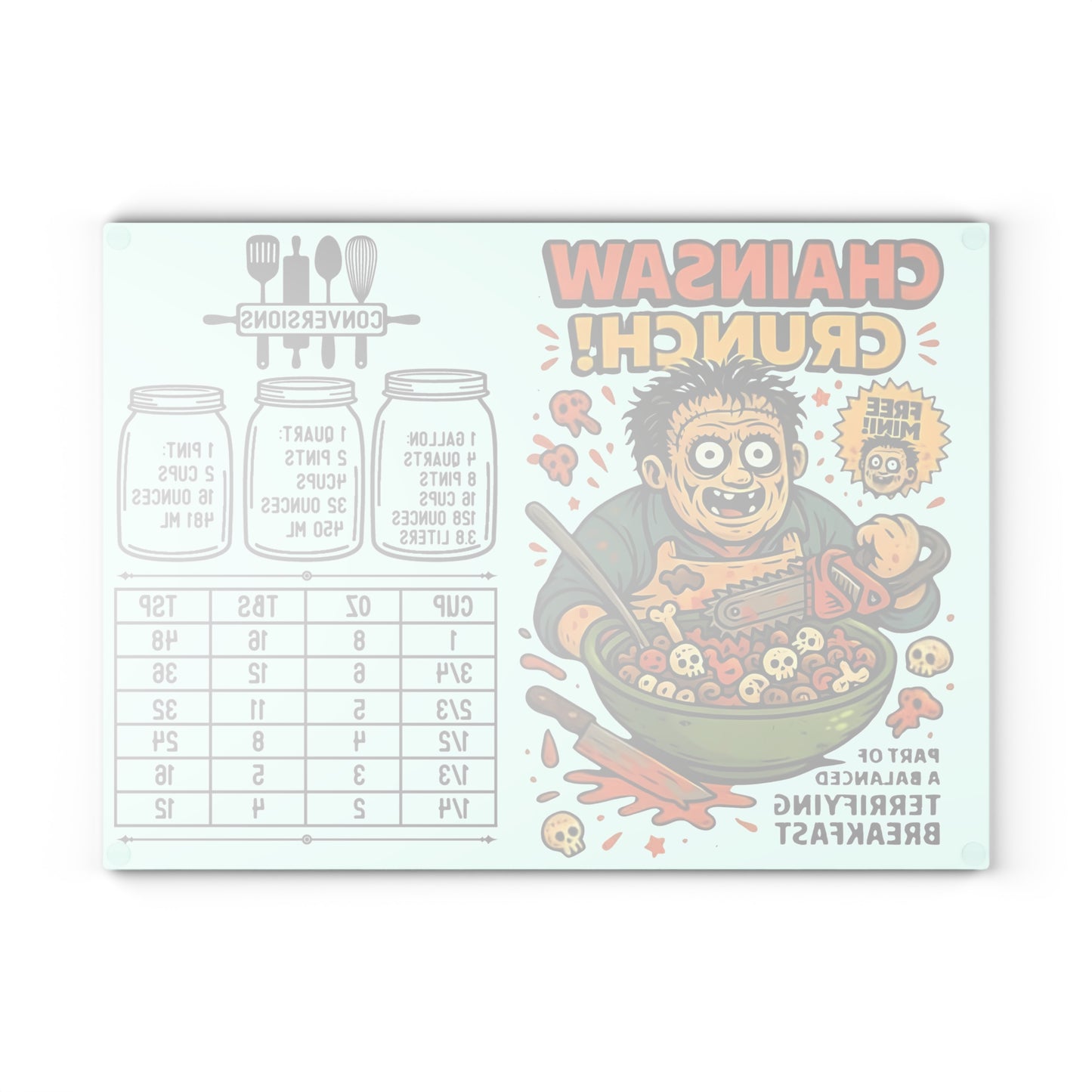 🔪 Chainsaw Crunch Cutting Board – Breakfast Has Never Been This Terrifying 🩸🪓
