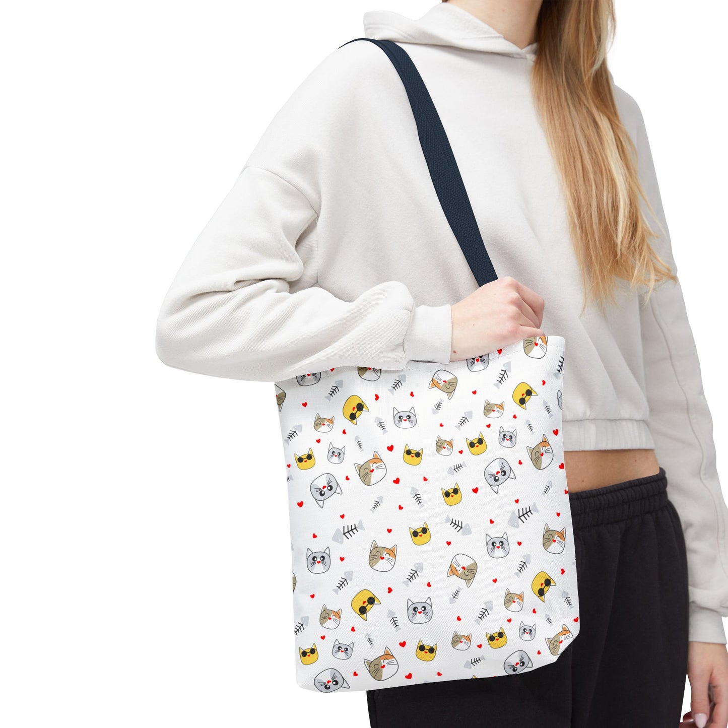 Encantador bolso de mano para amantes de los gatos: duradero, espacioso y perfecto para ir de compras, trabajar o las aventuras cotidianas.