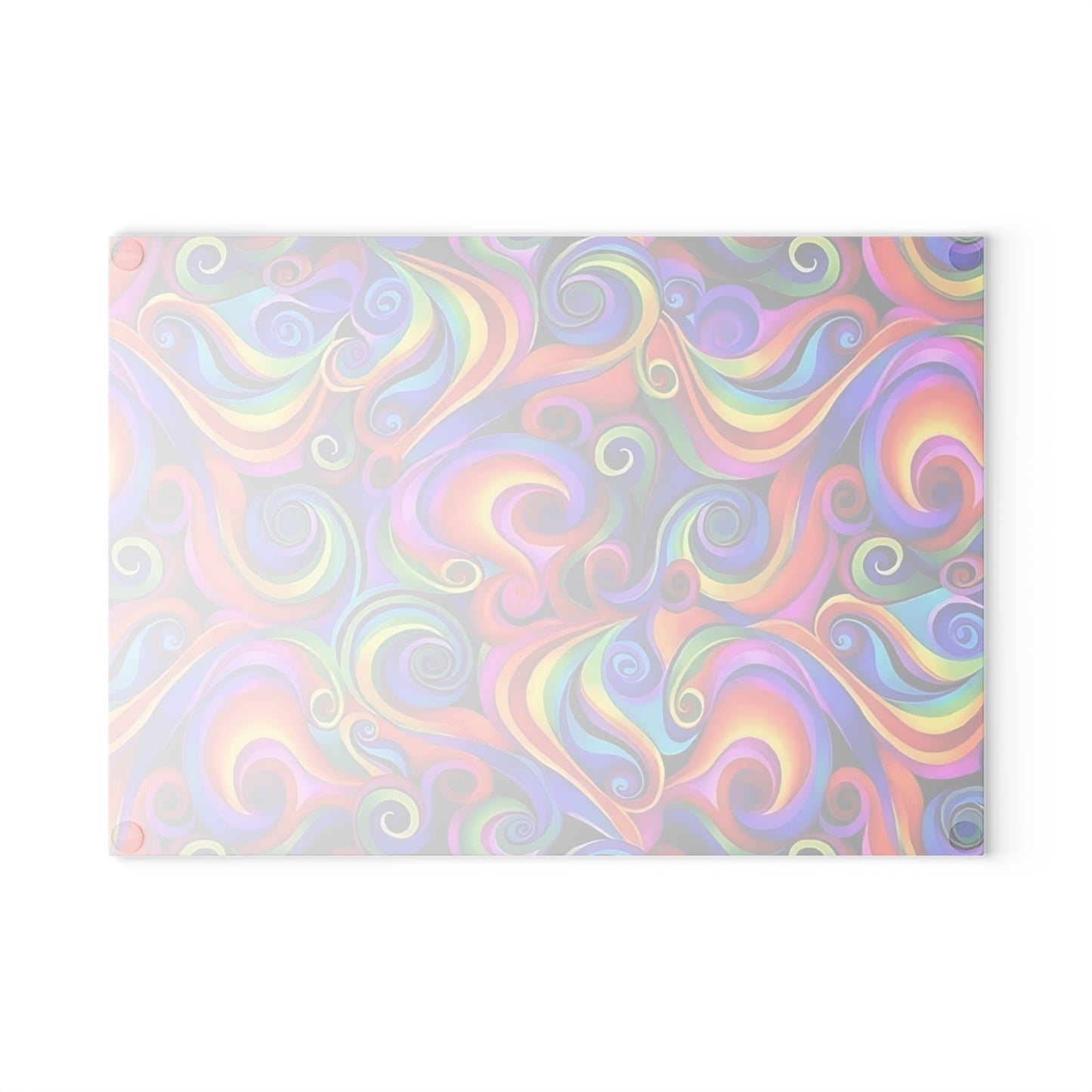 🌈 Rainbow Swirl Cutting Board – Bold Abstract Color Splash for Your Kitchen