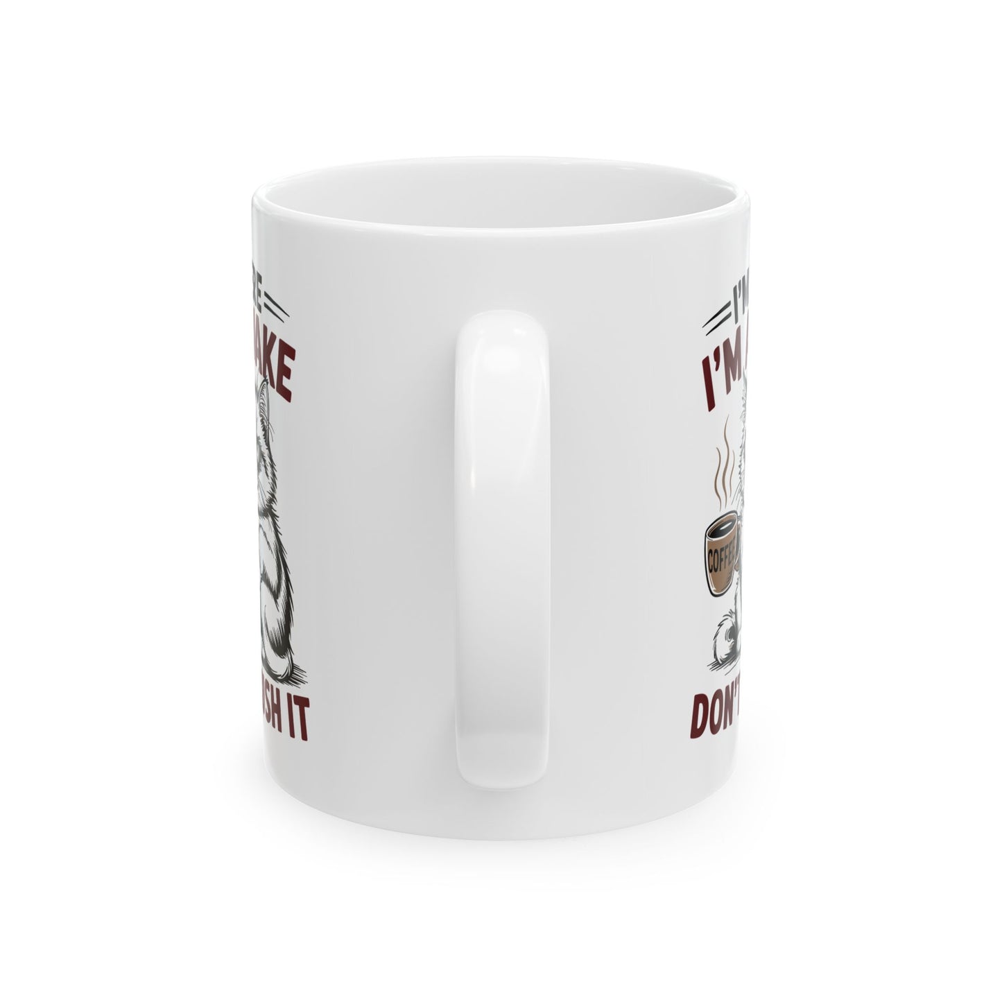☕ Estoy despierto, no presiones – Taza de café de Grumpy Cat para guerreros del buen humor matutino