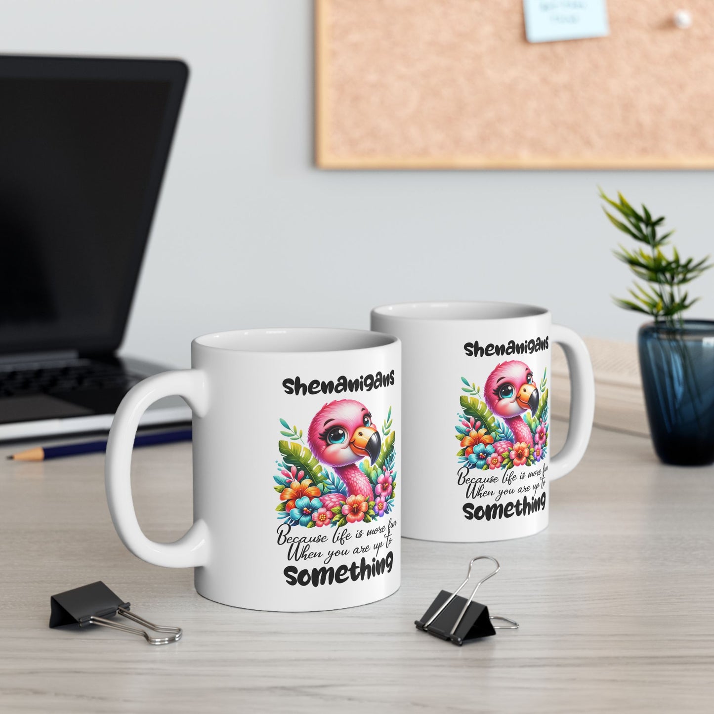 🌸 Flamingo & Floral Bliss – Taza de café colorida y divertida para amantes de la naturaleza 🌺