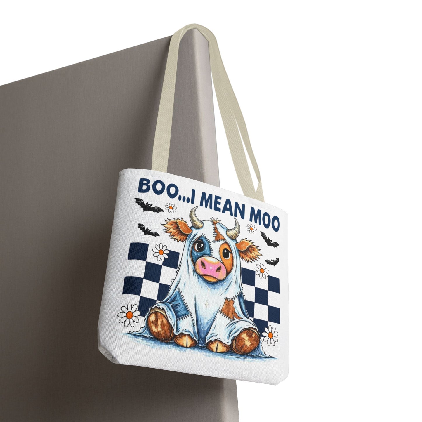 ๐ฎ Boo... I Mean Moo Cow Halloween Tote Bag โ Spooky Cute Farmhouse Fun ๐ป๐