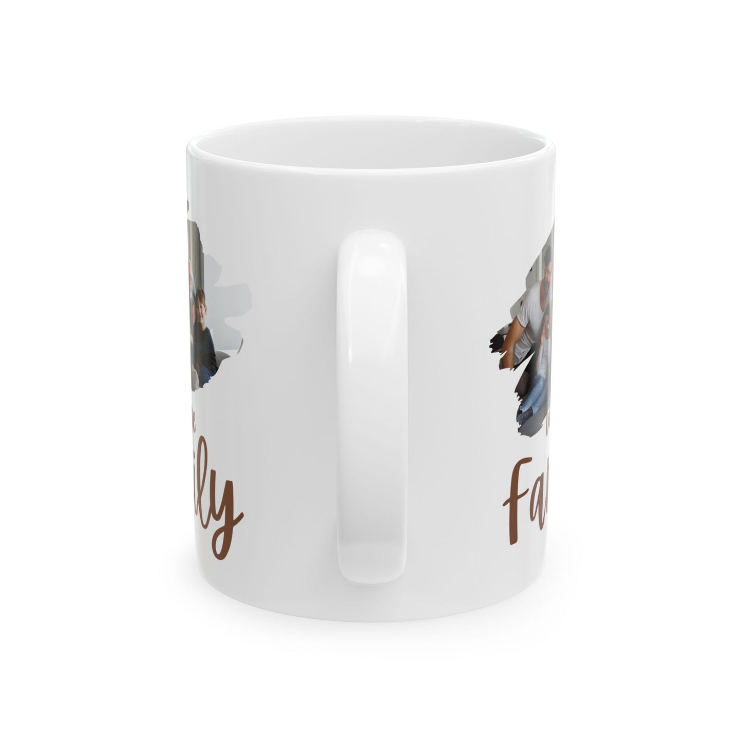 Taza personalizada con foto familiar "Somos Familia" 🏠