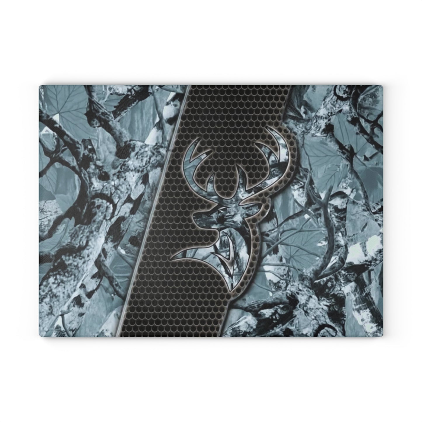 🦌 Blue Camo Deer Cutting Board – Rugged Style Meets Rustic Utility for the Modern Outdoorsman