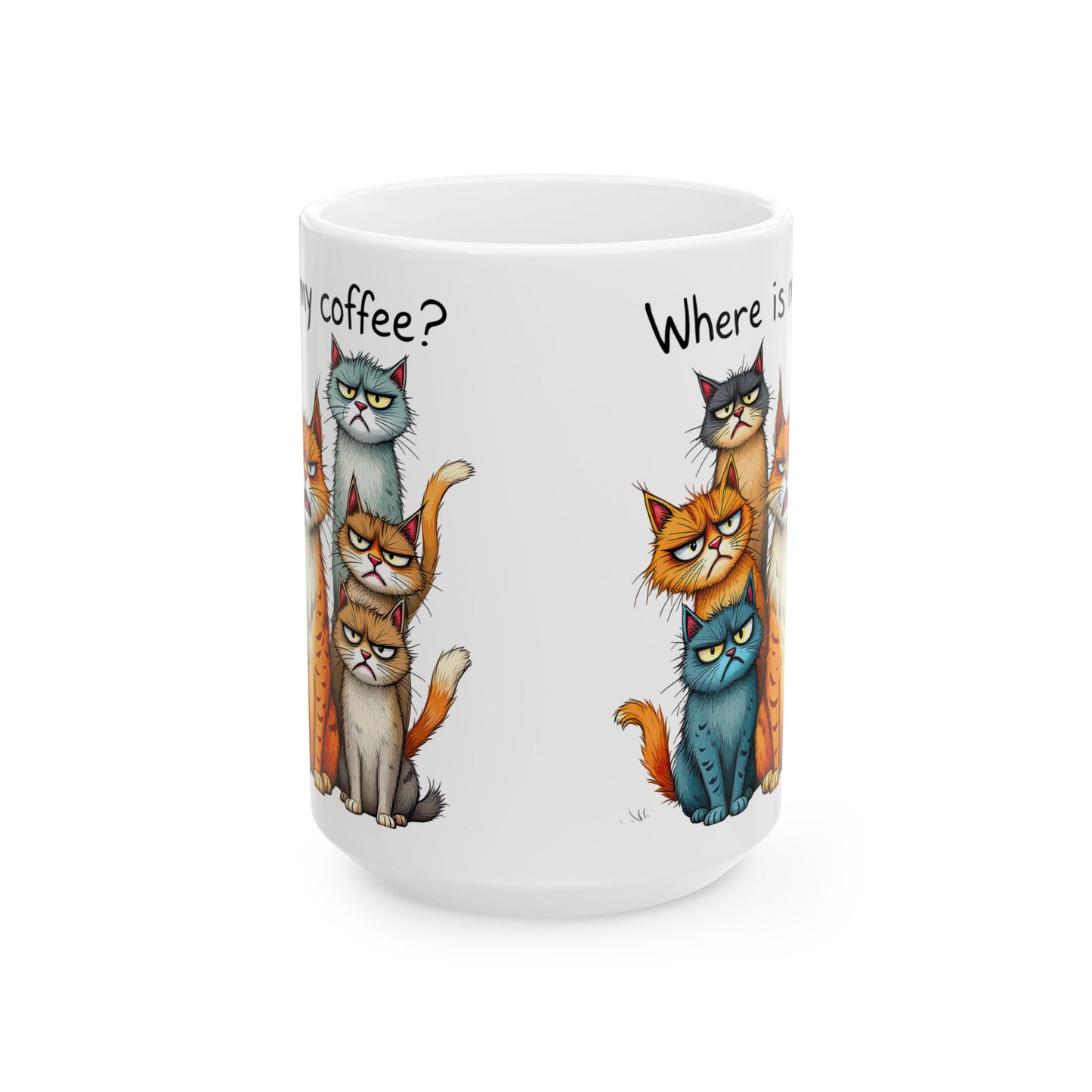 ¿Dónde está mi café? – Divertida taza de gato para amantes de los gatos ☕