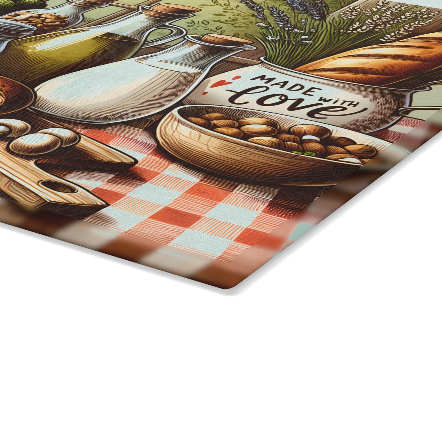 Tabla de cortar de cocina con ingredientes frescos de granja: un toque rústico para tu espacio culinario