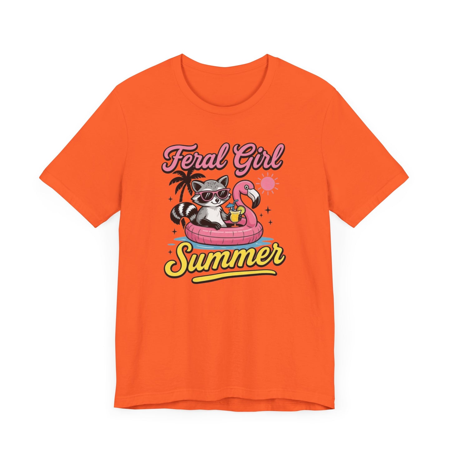 Camiseta de verano para chica salvaje: Mapache divertido con vuelo | Camiseta de verano para mujer