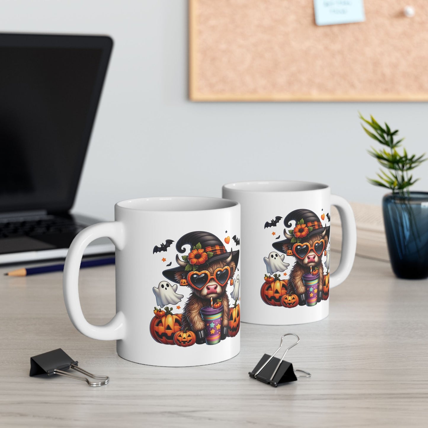 🎃 Highland Cow Halloween Mug – Spooky & Sweet Fall Sips 👻