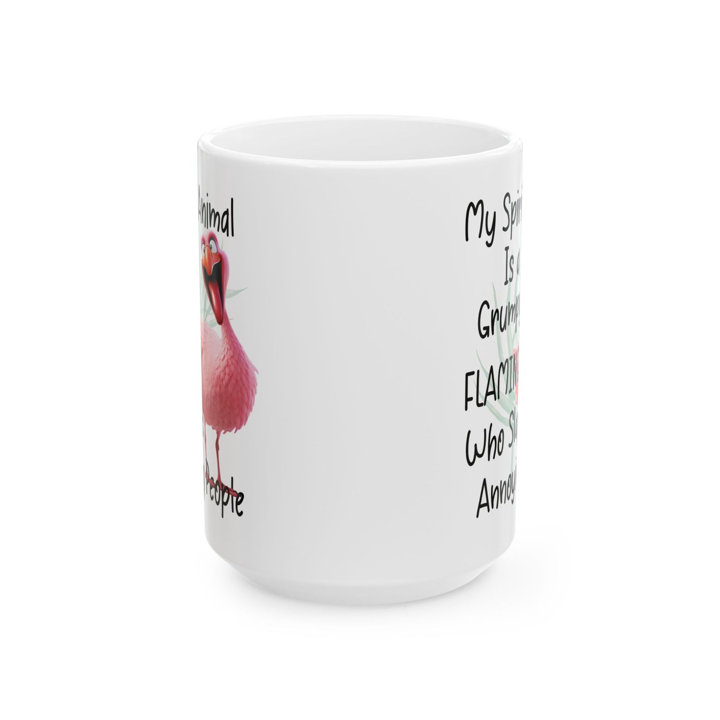 Mi espíritu animal es un flamenco gruñón: divertida taza de flamenco para mañanas atrevidas ☕