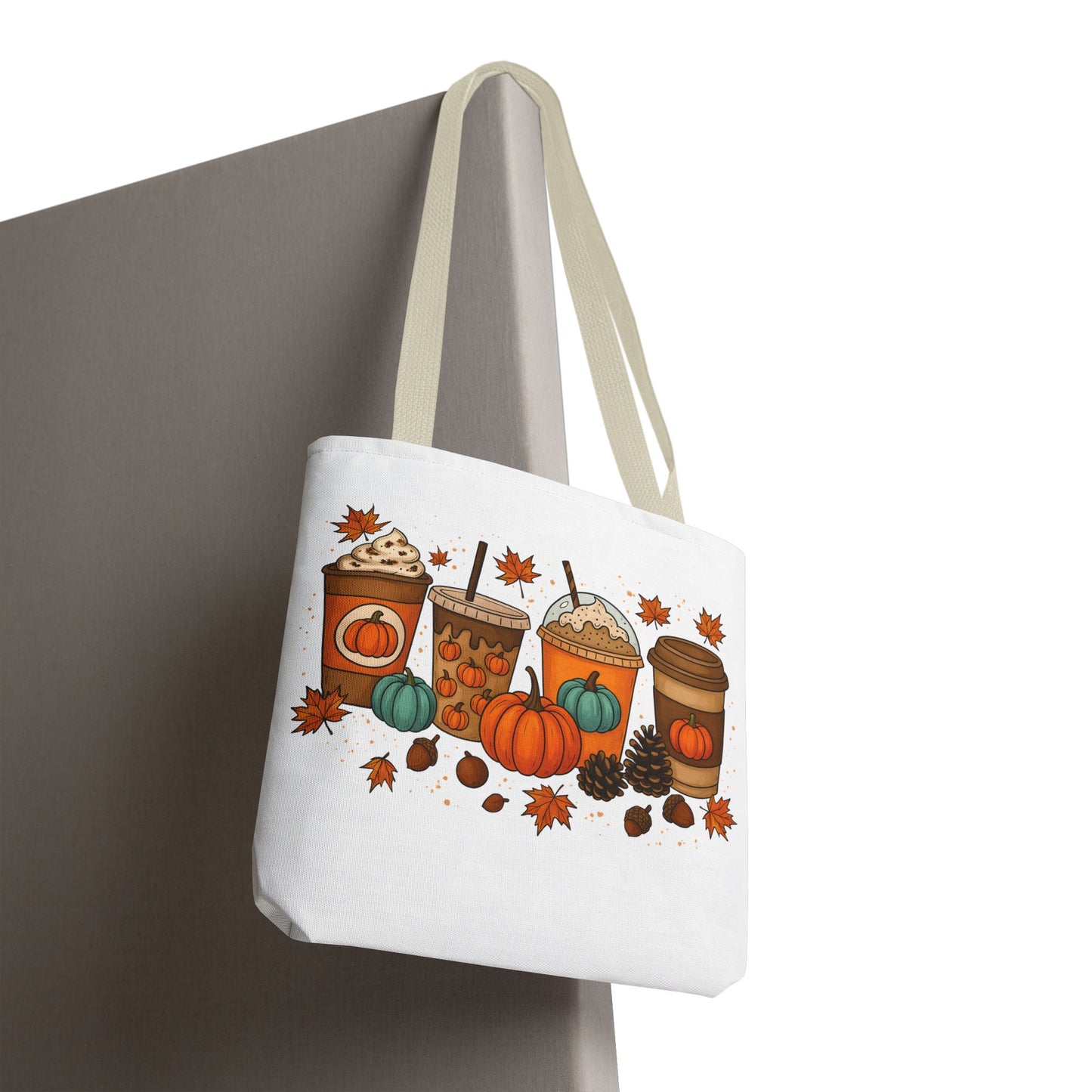 🎃 Pumpkin Spice Vibes Tote Bag – Sippin’ Cozy Fall in Style ☕🍂