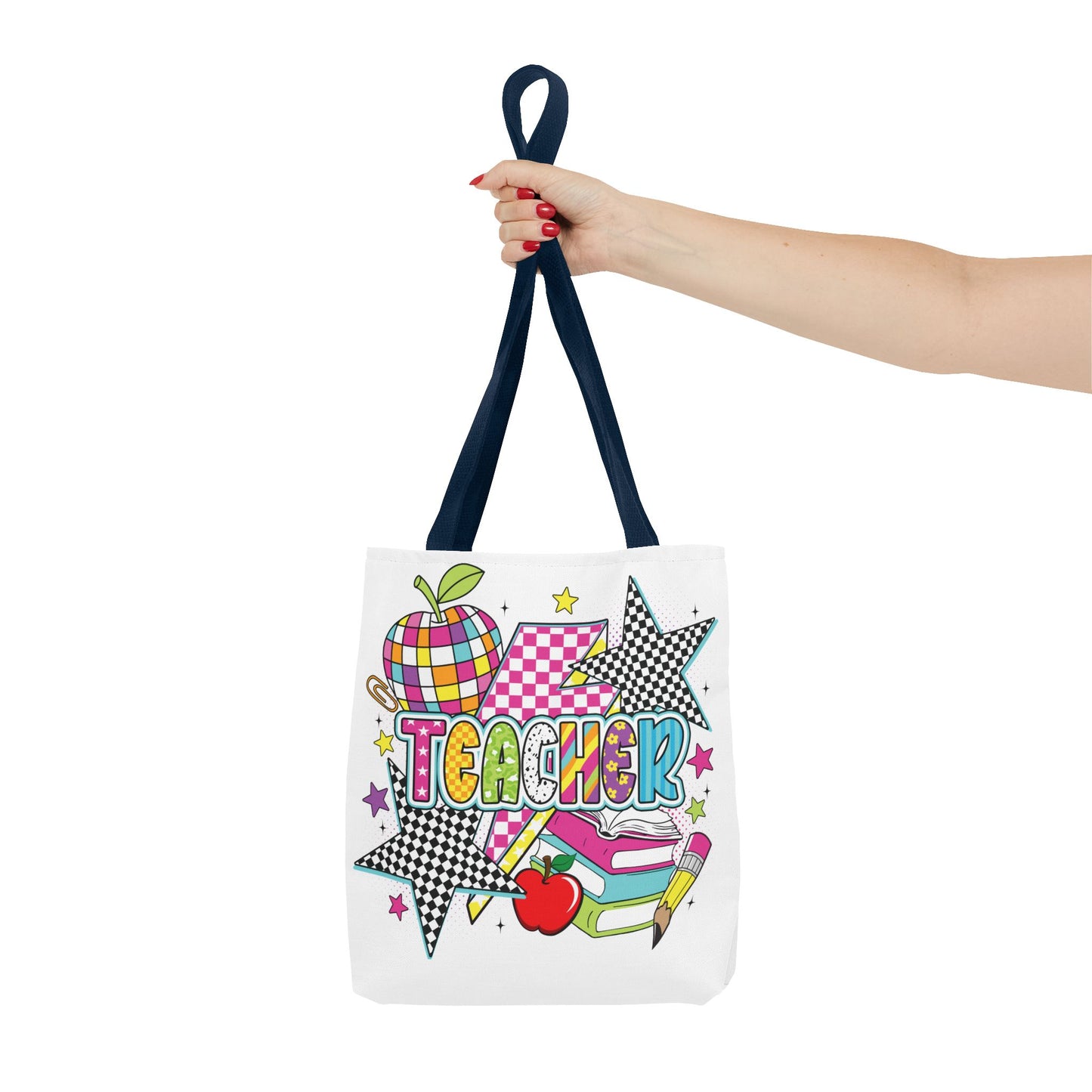 🌟 Bright Teacher Stars Tote – Bold Style for the Best in Class 🍎